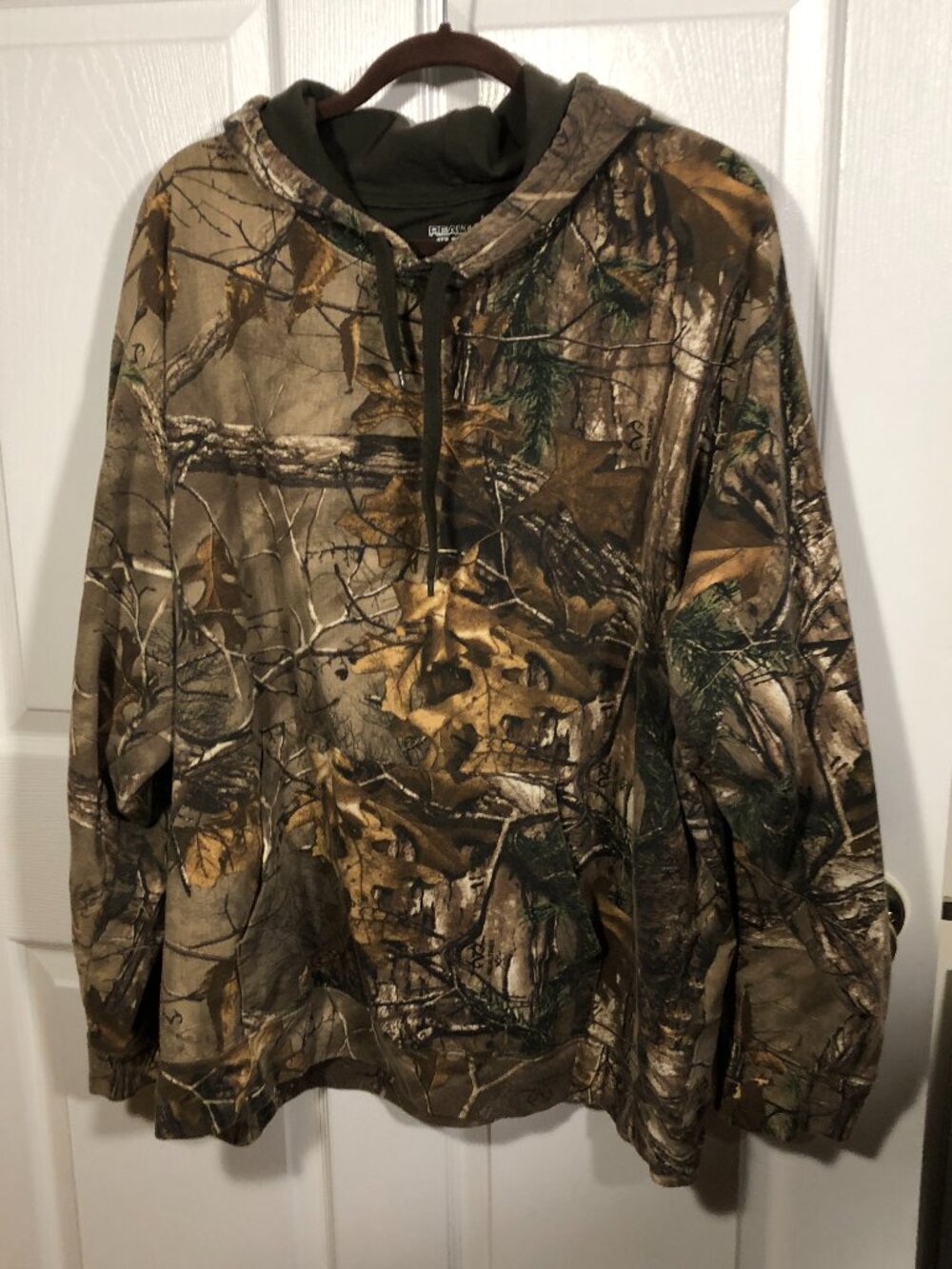 Realtree men hooded sweater, green camouflage, 3XL
